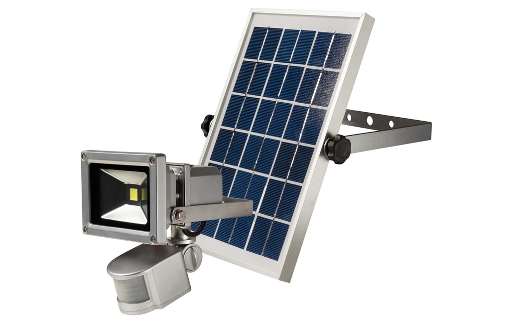 STEFFEN Projecteur SOLAR 10W avec détecteur de mouvement et panneau