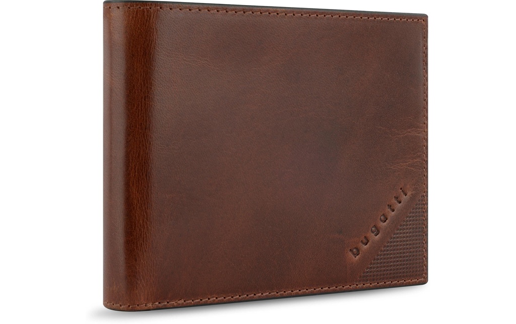 Bugatti Portefeuille Nobile avec rabat - Pochette à billets Cognac