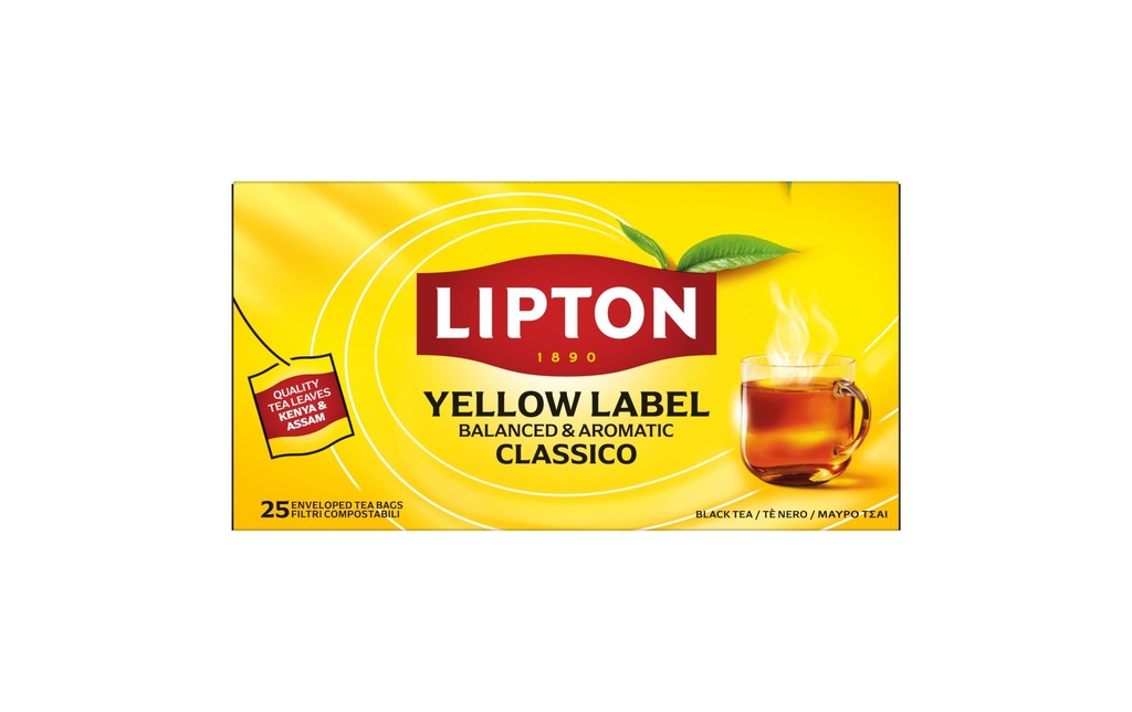 Lipton Sachet de thé Yellow Label thé noir 25 Pièce/s