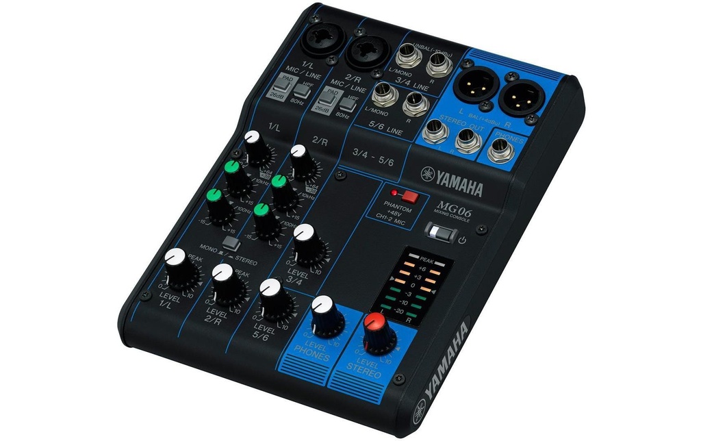 Yamaha Table de mixage MG06 - 6 canaux, analogique