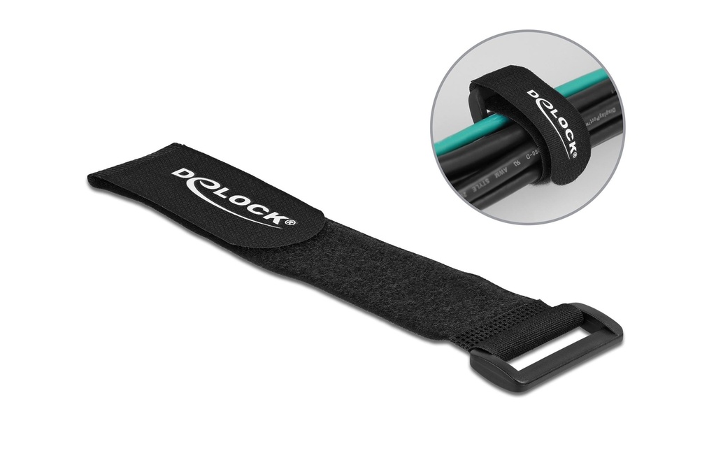 Delock Serre-câble auto-agrippant Noir 280 mm x 38 mm 3 pièces