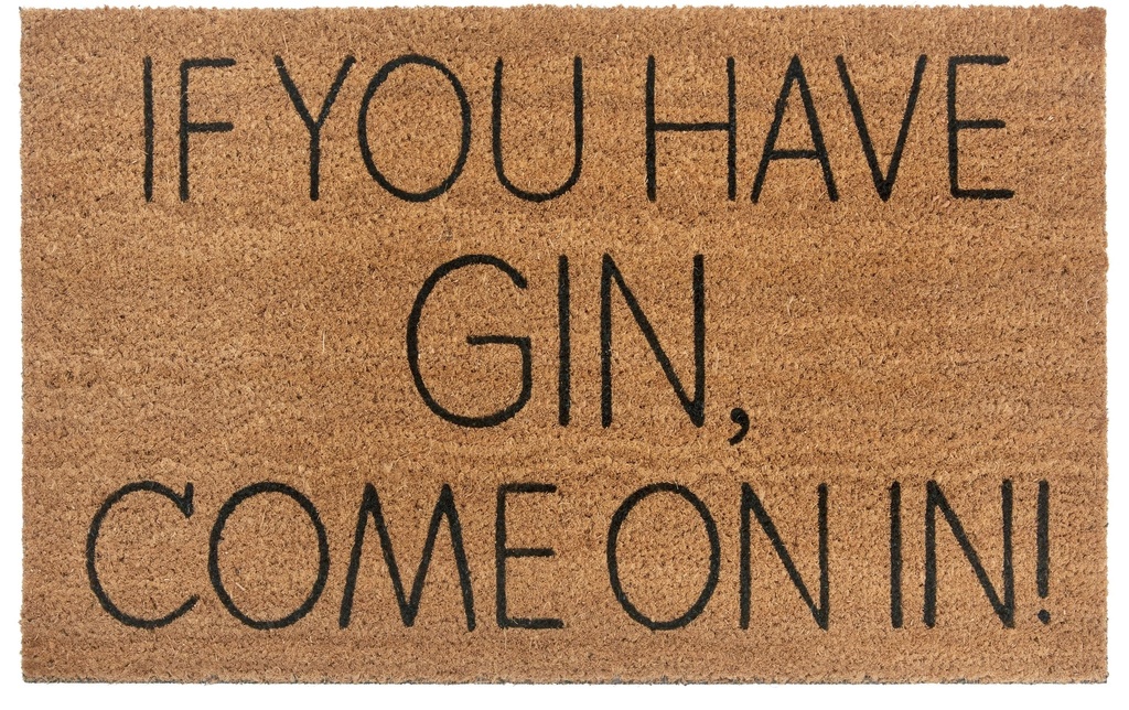 Hanse Home Tapis de sol Gin 45 cm x 75 cm, Noir/Brun