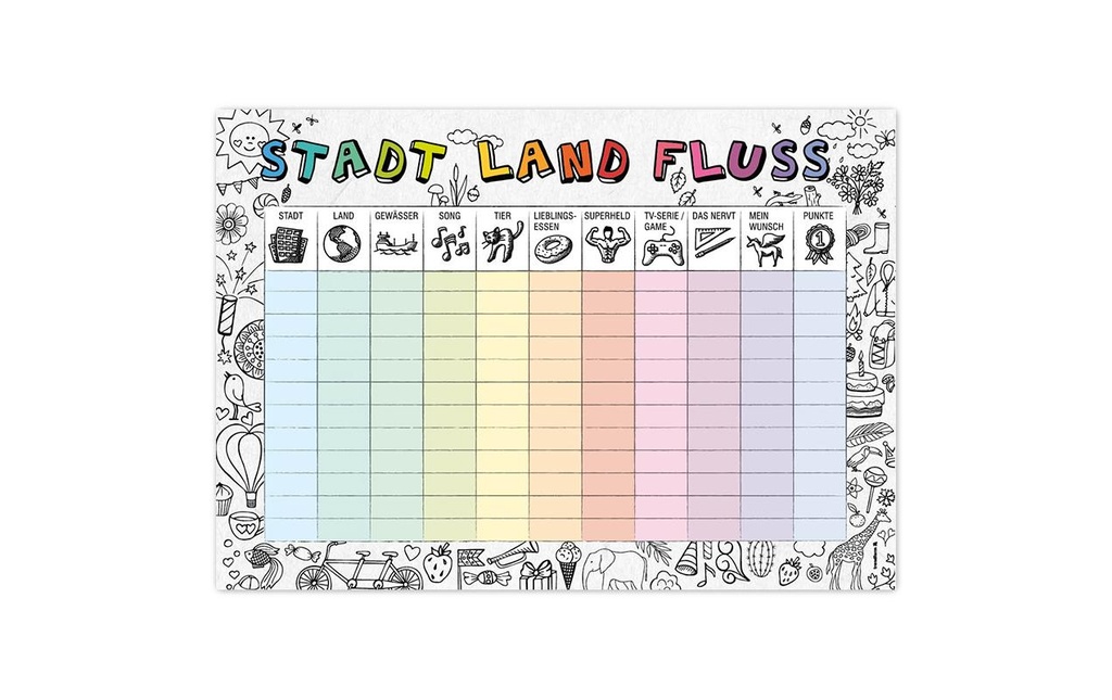 Trendform Set de table Enfants de la ville, de la campagne et de la rivière 29.7 cm x 42 cm