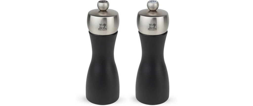Peugeot Moulin à épices Fidji Duo 15 cm, Noir/Argenté