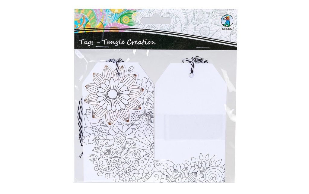 URSUS Étiquette pour cadeau Fleur 7 x 12 cm, 10 pièces