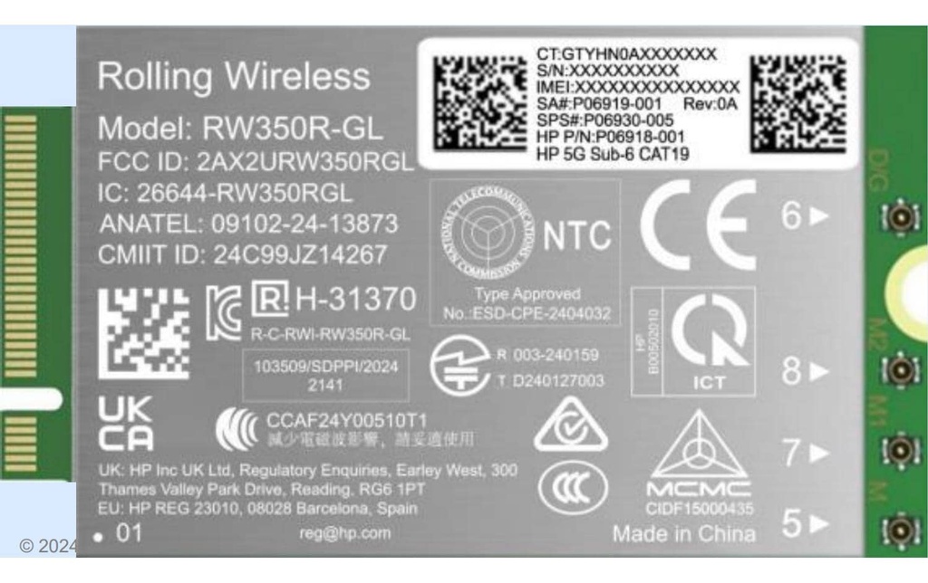 HP 5G Sub-6 WWAN