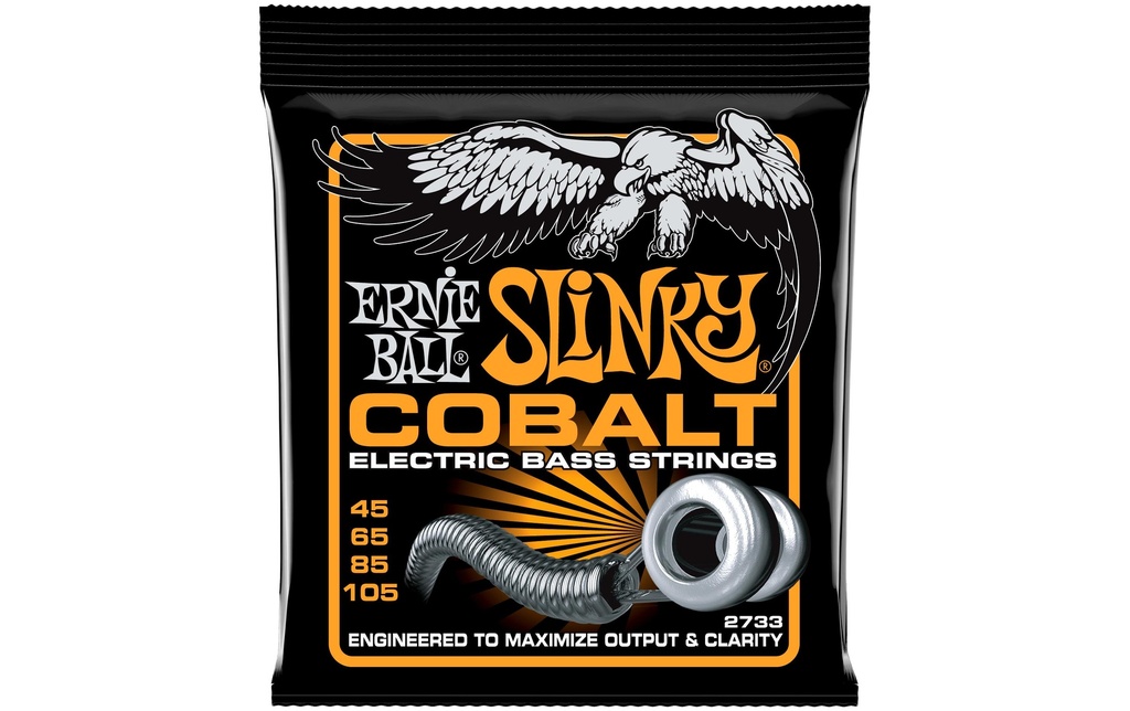 Ernie Ball Cordes de basse 2733 Slinky Cobalt – Hybrid 45-105