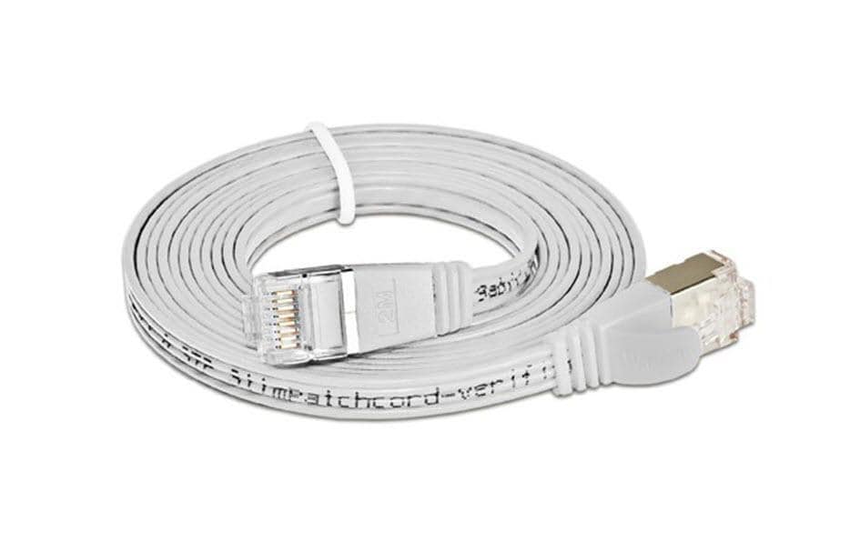 SLIM Câble patch slim RJ-45 - RJ-45, Cat 6, STP, 25 m, Blanc