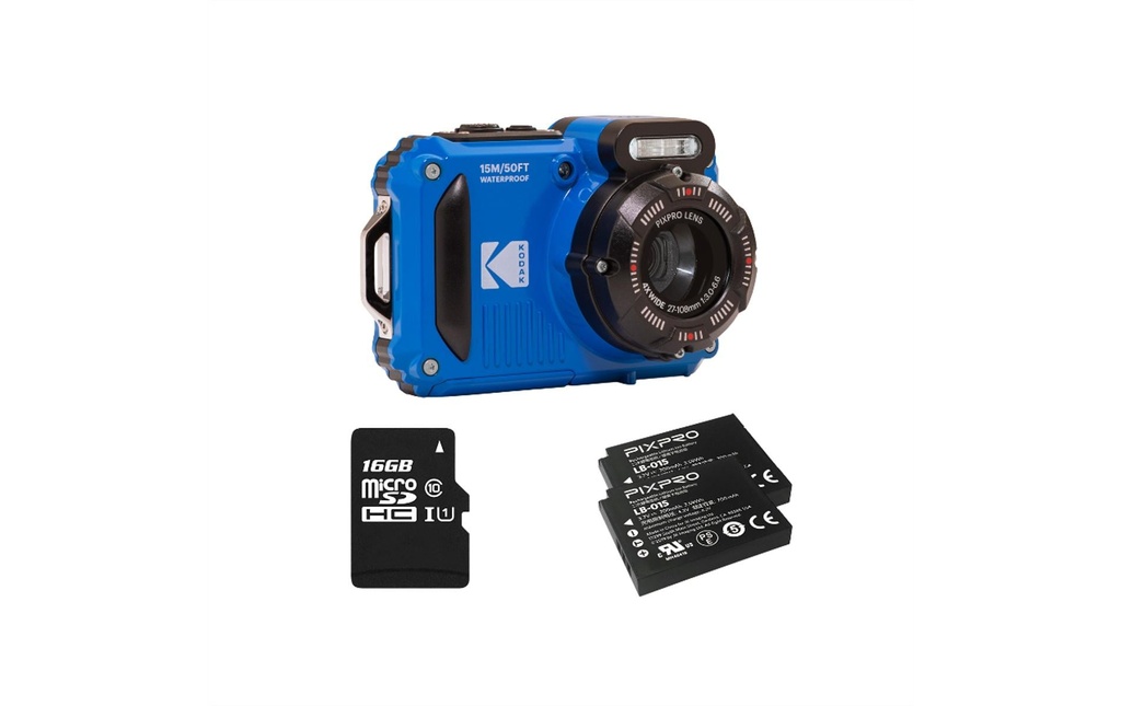 Kodak Caméra sous-marine PixPro WPZ2 Kit Bleu