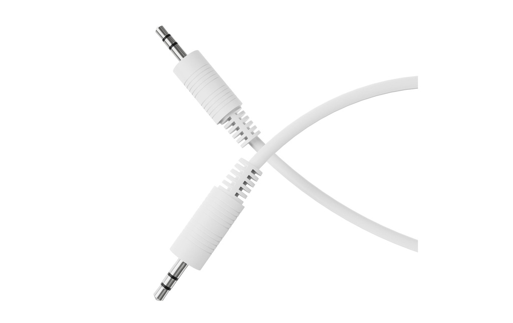 HDSupply Câble audio jack 3.5 mm - jack 3.5 mm 1.5 m ,  Blanc