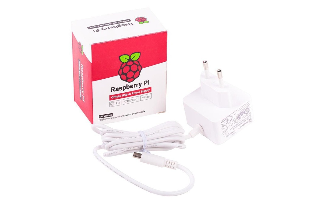 Raspberry Pi Bloc d’alimentation USB-C 5.1 V 3 A Blanc, Raspberry Pi 4