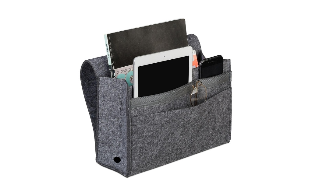 relaxdays Housse de rangement avec fermeture velcro Anthracite