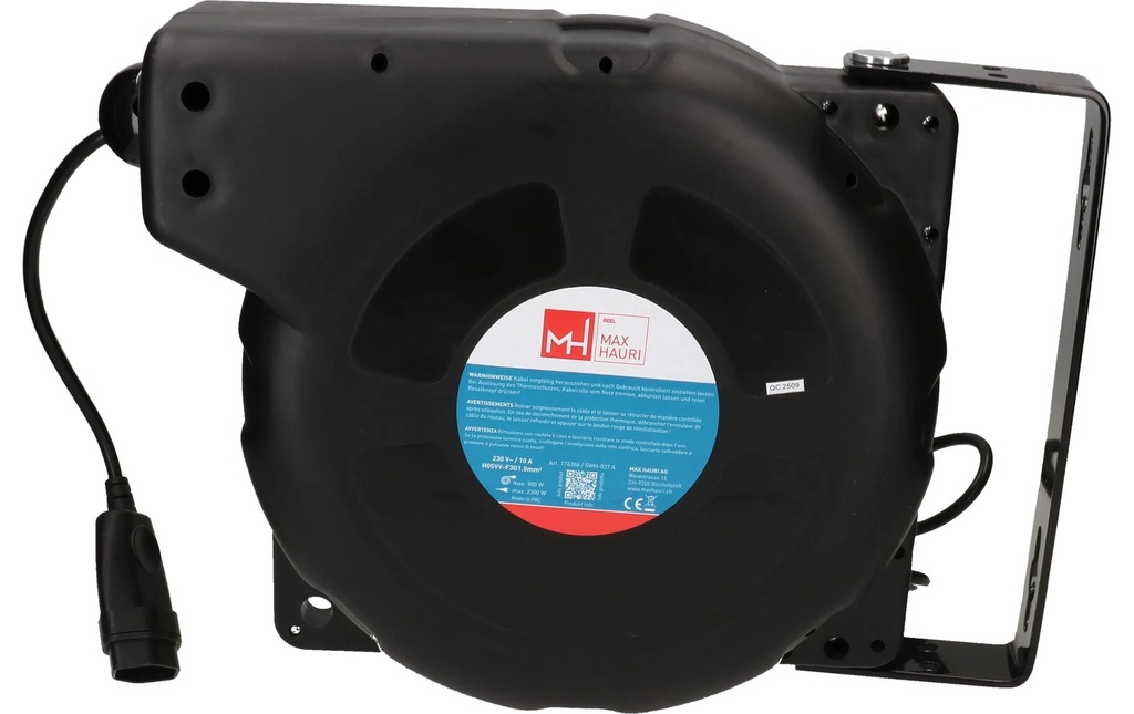 Max Hauri Bobine de câble 20 m, noir