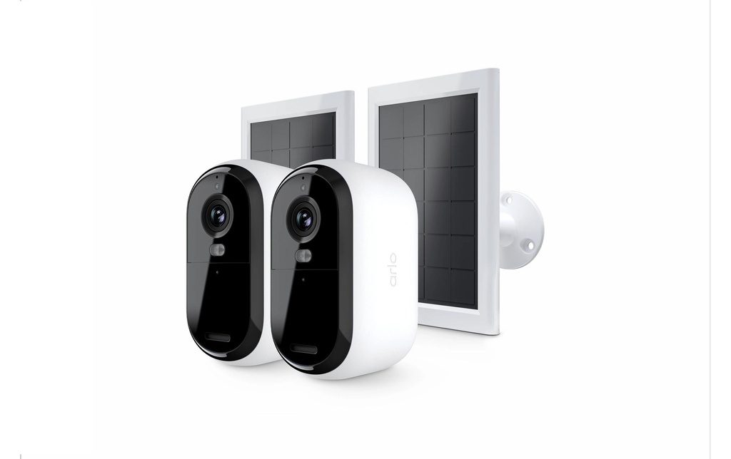 Arlo Essential 3 2K, set de 2 avec panneau solaire