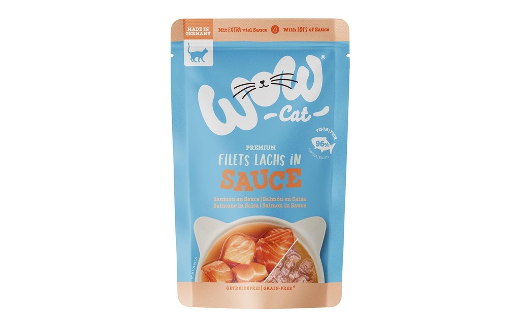 WOW Alimentation humide Saumon en sauce, 85 g