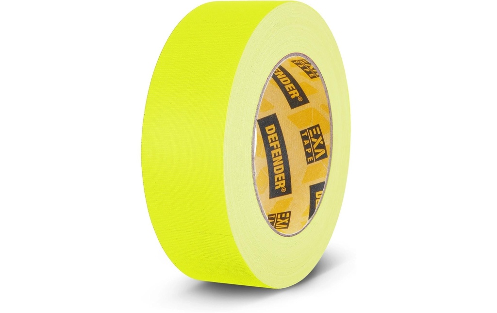 Defender Bande de tissu Exa-Tape 38 mm x 25 m, Jaune fluo