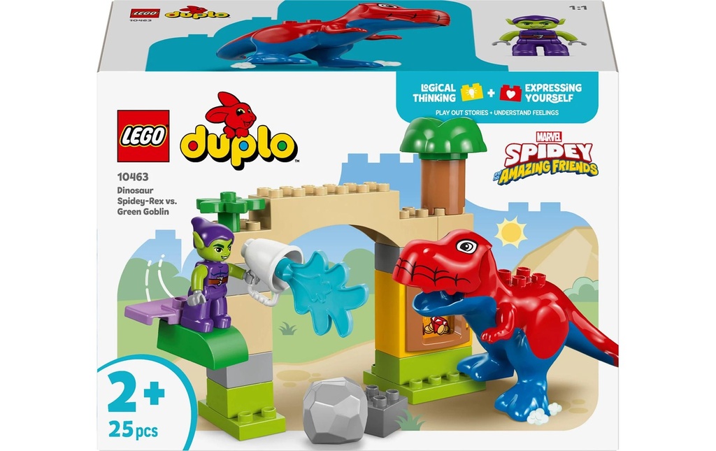 LEGO® DUPLO® Spidey-Rex contre le Bouffon Vert 10463