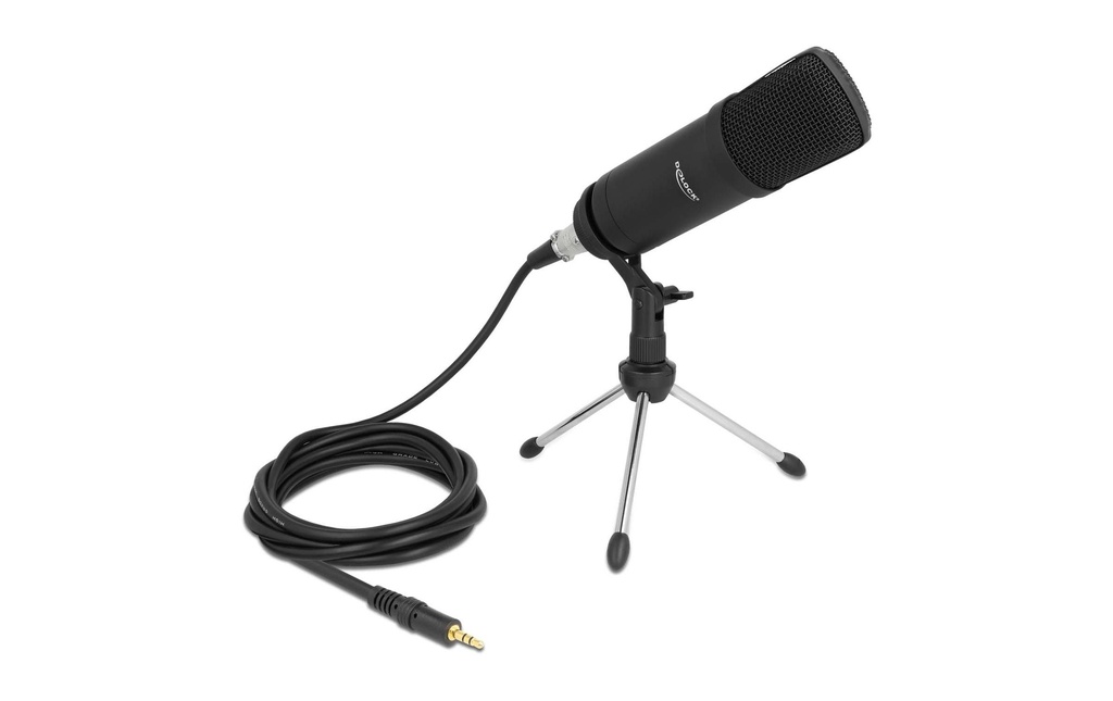 Delock Microphone professionnel de podcasting avec connecteur XLR/3.5mm jack