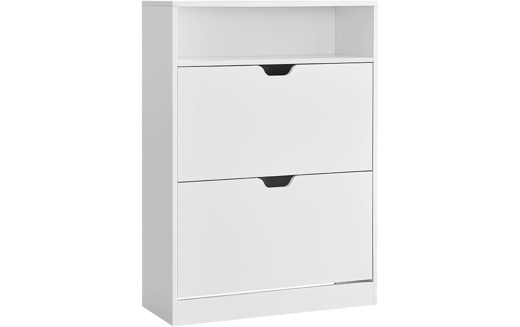 VASAGLE Armoire à chaussures 80 x 24 x 102 cm, blanc