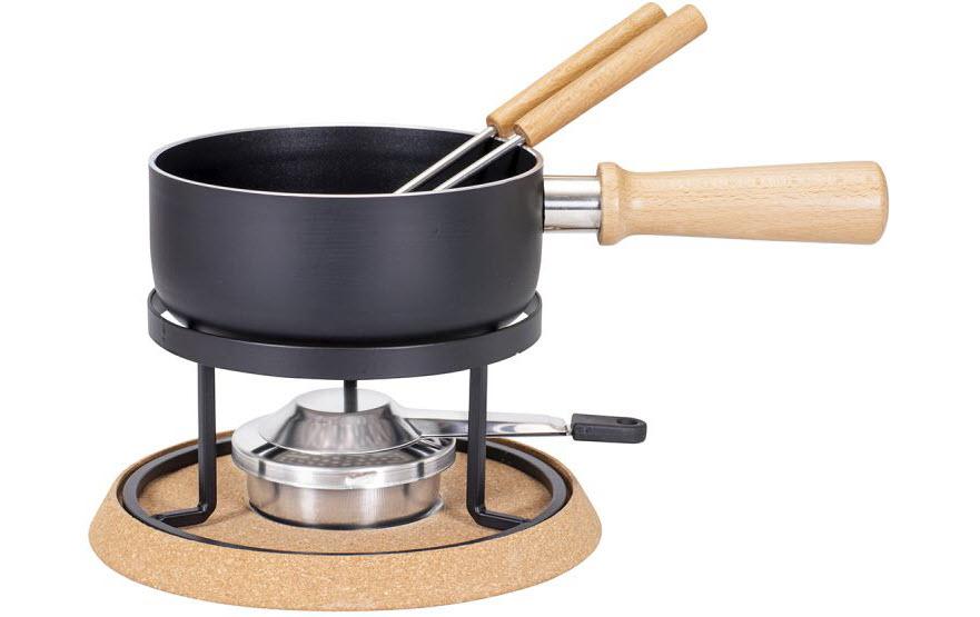 Kadastar Service à fondue au fromage Bernina 5 Pièce/s, Noir