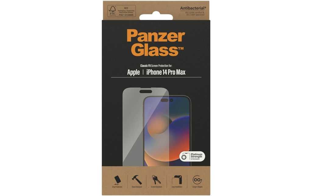 Panzerglass Protection d’écran Classic Fit iPhone 14 Pro Max
