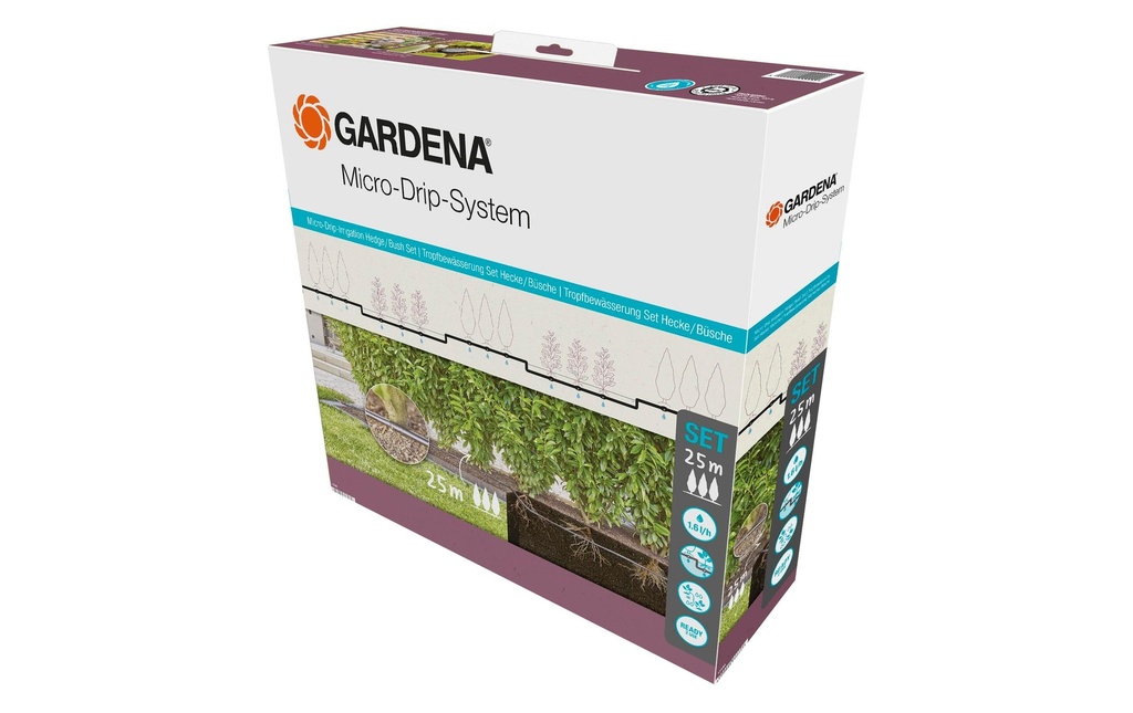 GARDENA Kits de démarrage Arrosage goutte à goutte arbustes 25 m Système Micro-Drip