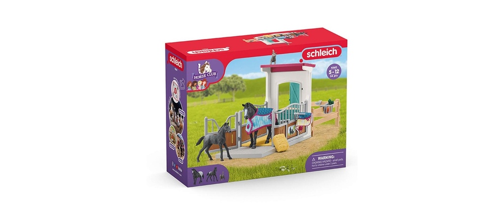 Schleich Ensemble de pions Horse Club Box pour chevaux avec jument et poulain