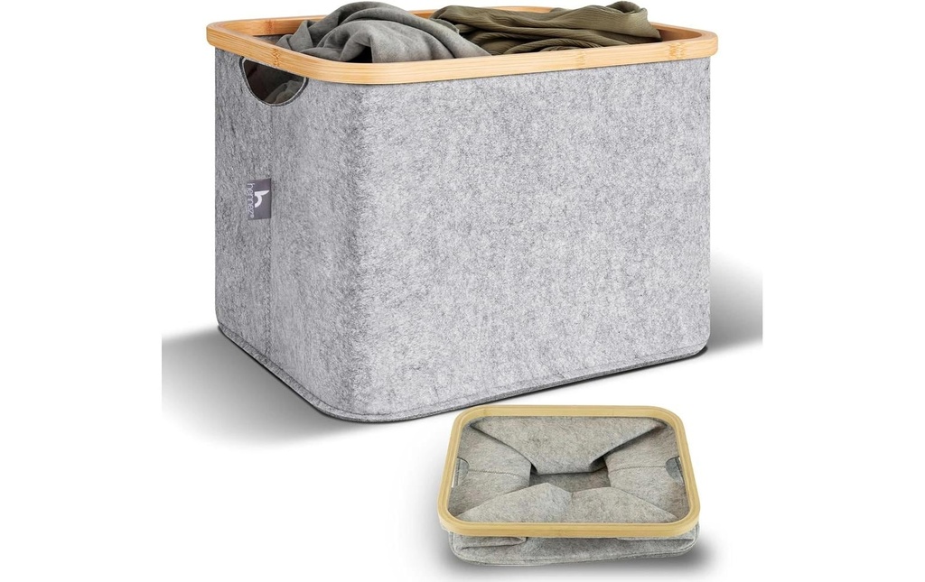 Hennez Panier de rangement Adrian Gris, 40 l
