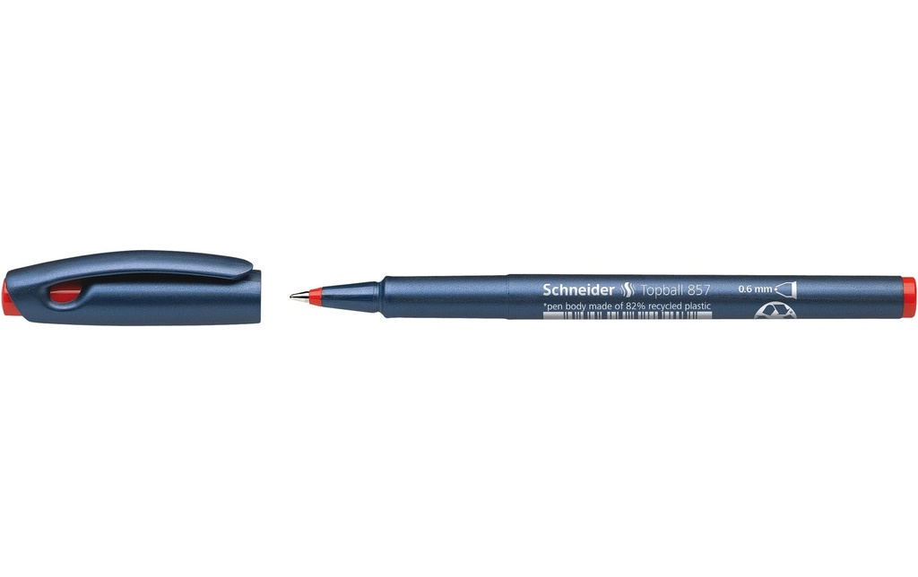 Schneider Stylo à bille roulante Topball 857 0.6 mm, Rouge