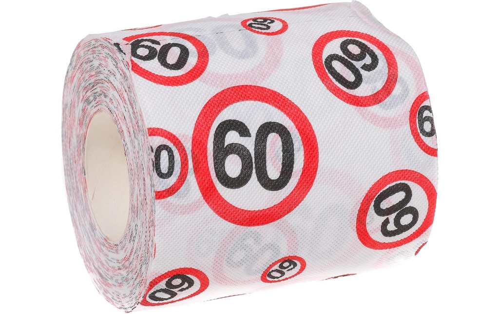 Trendcompany Articles de farces et attrapes Papier WC 60e anniversaire