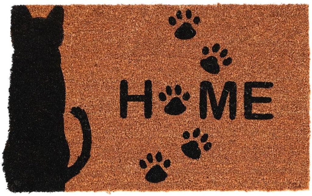 Esschert Design Tapis de sol Chat «Home» 45 cm x 75 cm
