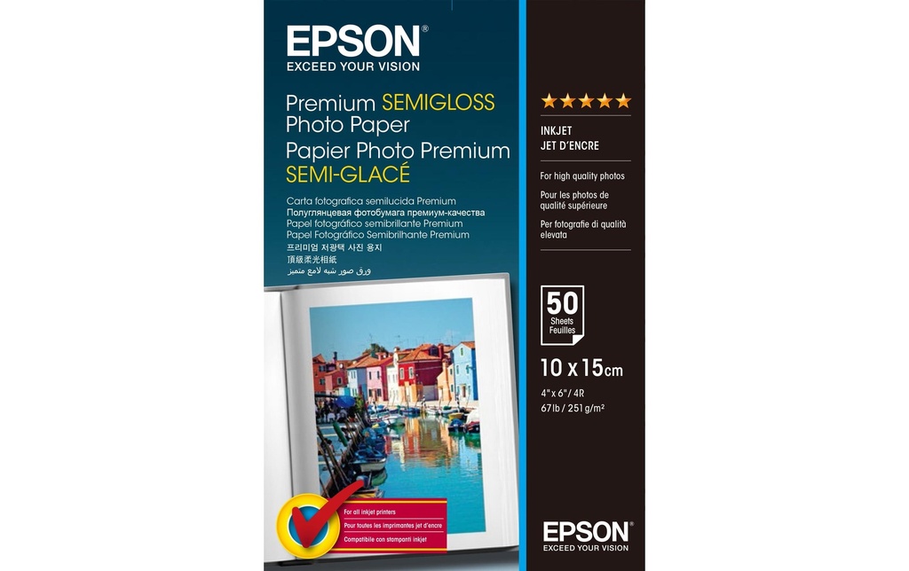 Epson Papier photo 10 x 15 cm 255 g/m² 50 Pièce/s