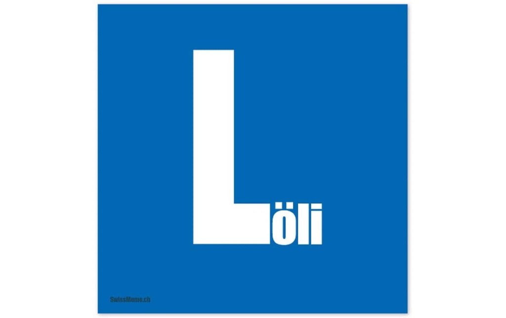 Swissmeme Articles de farces et attrapes Aimant pour voiture Löli, 16 x 16 x 0.2 cm