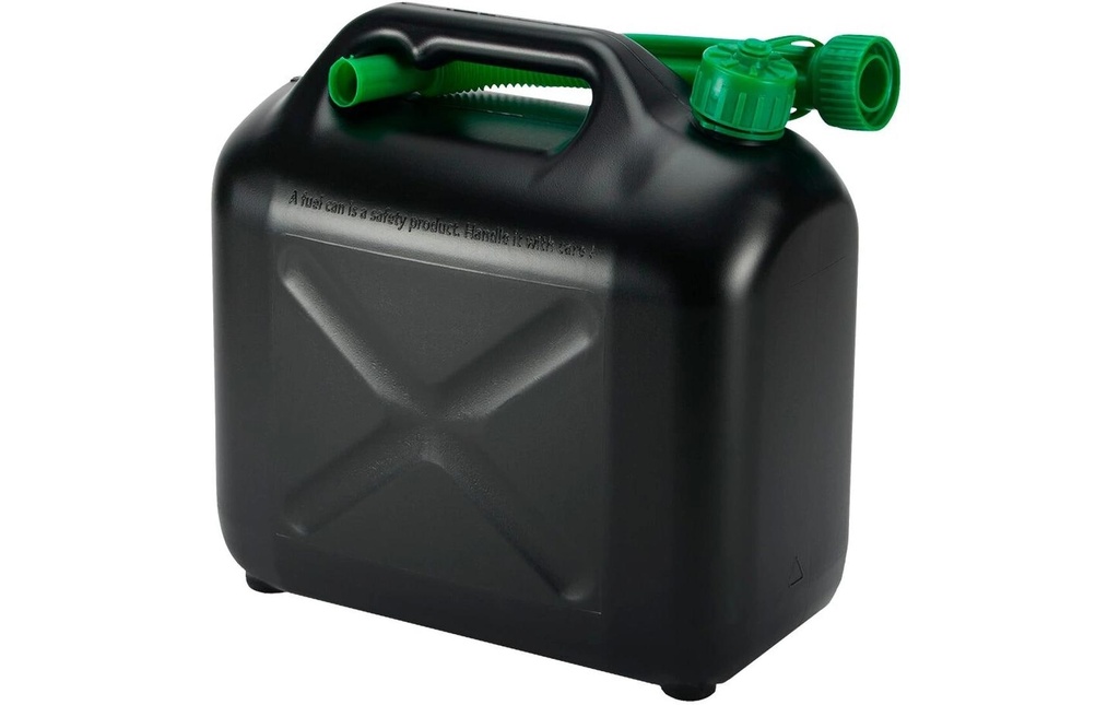 TopLine Bidon à essence plastique, 10 litres, noir