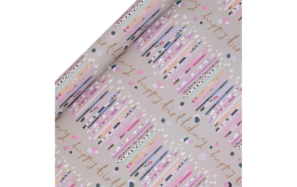 Glick Papier cadeau Bougies 4 m x 70 cm