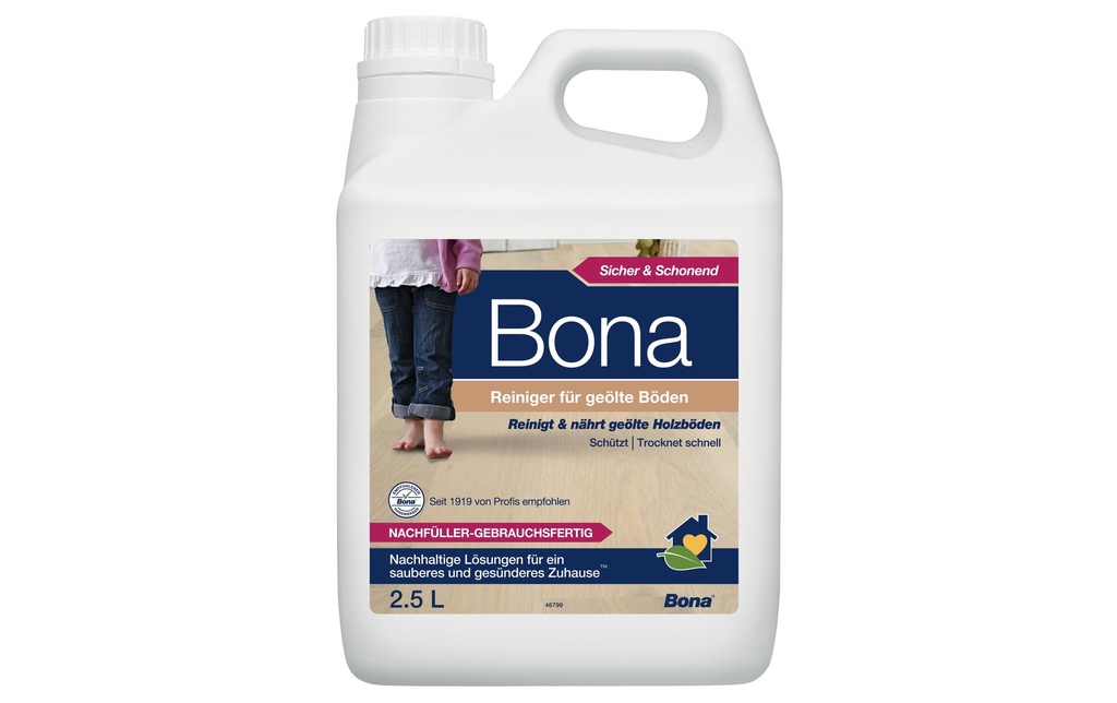 Bona Nettoyant pour sol pour les sols en bois huilés, 2.5 l