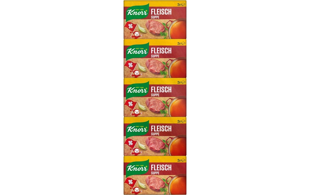 Knorr Bouillon Viande Soupe Barre 5 x 2 cubes