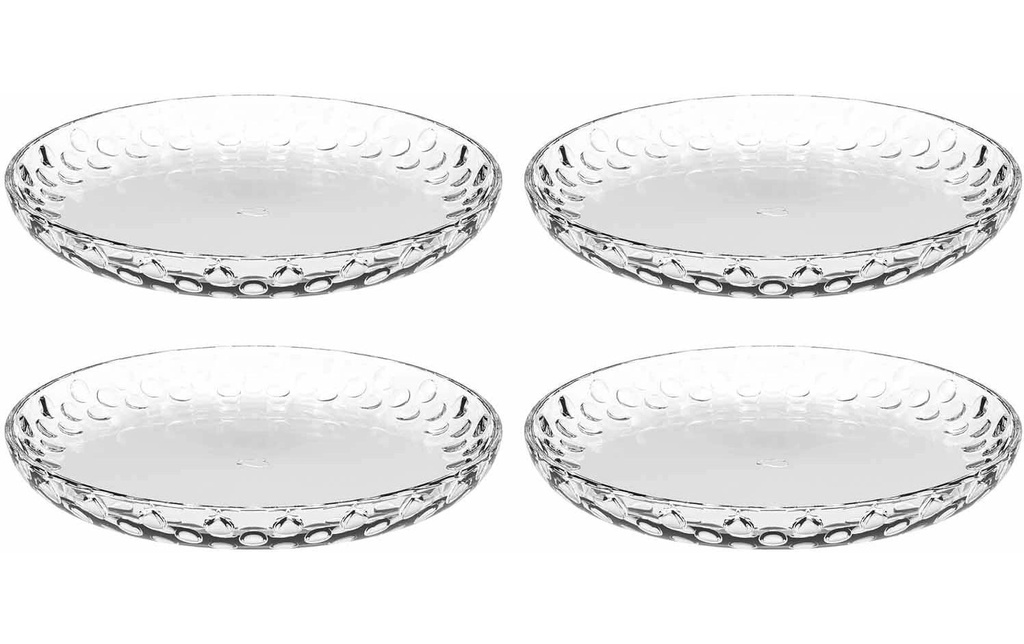 LEONARDO Assiette Cucina Optic 18 cm, 4 Pièce/s,Transparent
