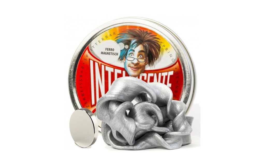 Intelligente Knete Plasticine Ferromagnétique – argent, super-aimant inclus