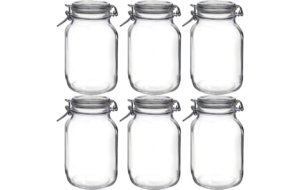 Bormioli Rocco Bocaux à conserves Fido  3 litres, 6 pièces