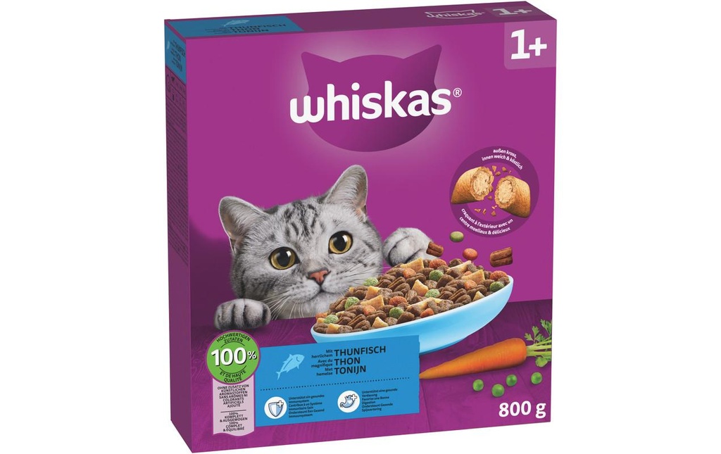Whiskas Nourriture sèche Adult 1+ au thon 800 g