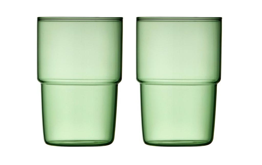 Lyngby Verre Torino Vert, 2 pièces, 40 cl