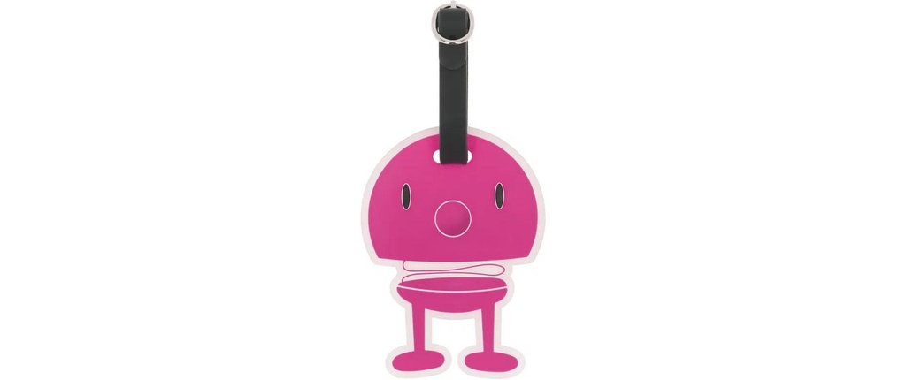 Hoptimist Étiquette pour valise Noir/Rose