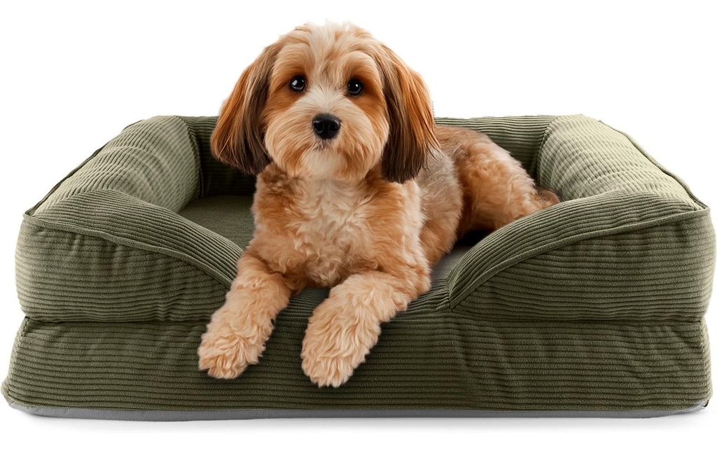 Lumaland Lit pour chien Indoor Cord S Vert olive