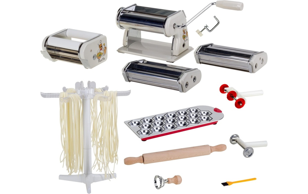 Nouvel Machine à pâtes All-in-One-Set Argenté