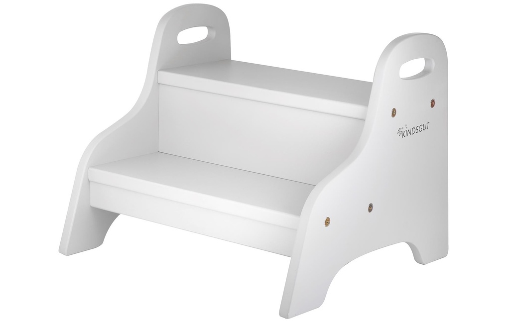 Kindsgut Escabeau Marchepied en bois Gris clair