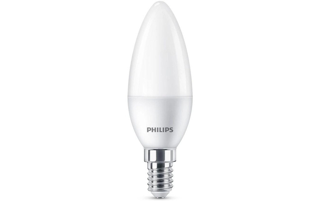 Philips Bougie LED standard, E14 Set de 3 bougies blanc chaud pour remplacer 40W, nondim