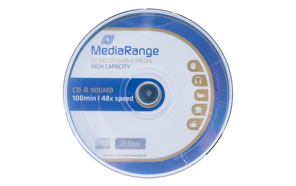 MediaRange CD-R Support 900 MB, broche (25 pièces)