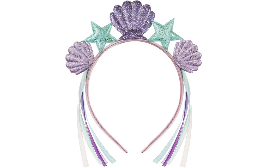 Partydeco Serre-tête sirène 19.5 x 17.5 cm, violet/bleu