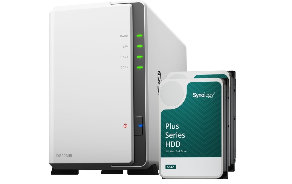 Synology NAS DS223j 2-bay Synology Plus HDD 8 TB